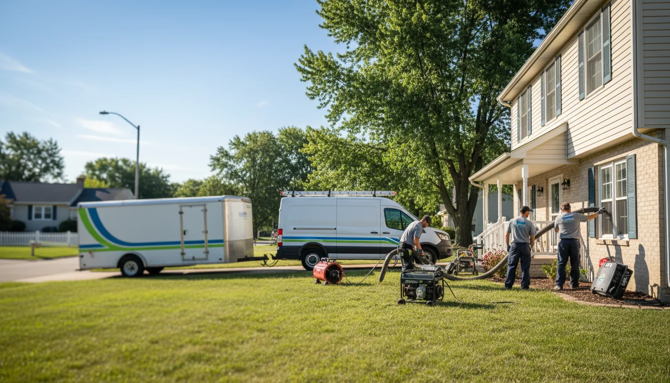 Flooded Basement Restoration And Cleanup With Repair in Denver, IN near me